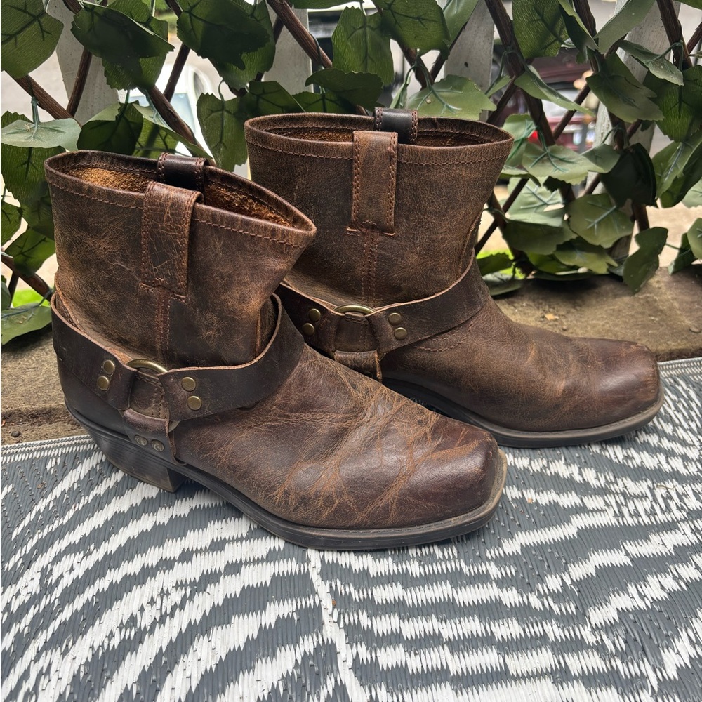 Cabela's Brown Ankle Boots with Harness Straps